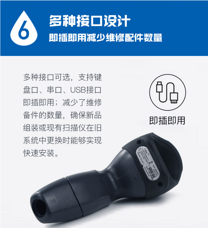 Hoenywell MS3780 掃描槍采用看多種接口的設計 Hoenywell MS3780 掃描槍采用看多種接口的設計